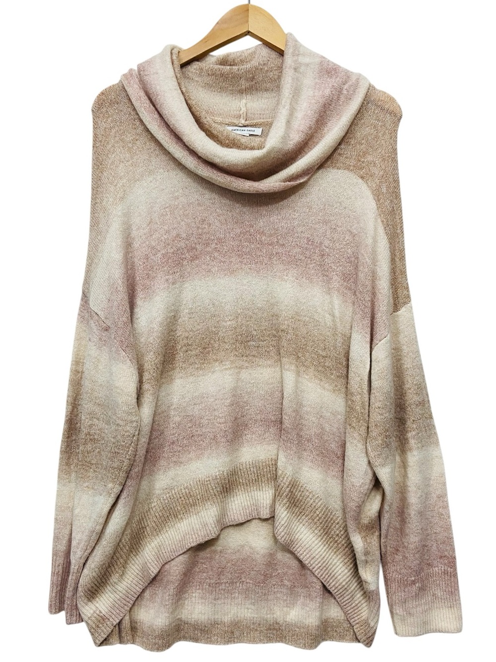 American Eagle Cowl Neck Pullover Lightweight Tunic Knit Sweater Top Women’s XL